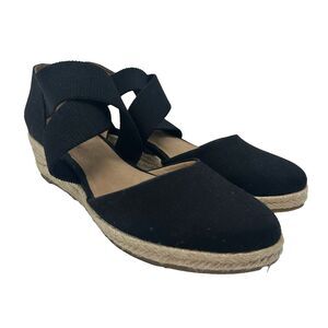 Life Stride Shoes Womens 9.5M‎ Black Espadrilles Sandals Keaton Velocity 2.0